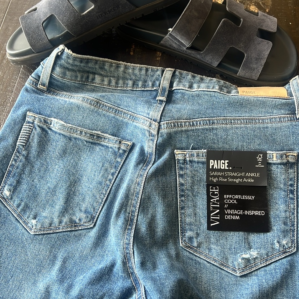 NWT PAIGE Sarah Straight Ankle - Picture 10 of 11